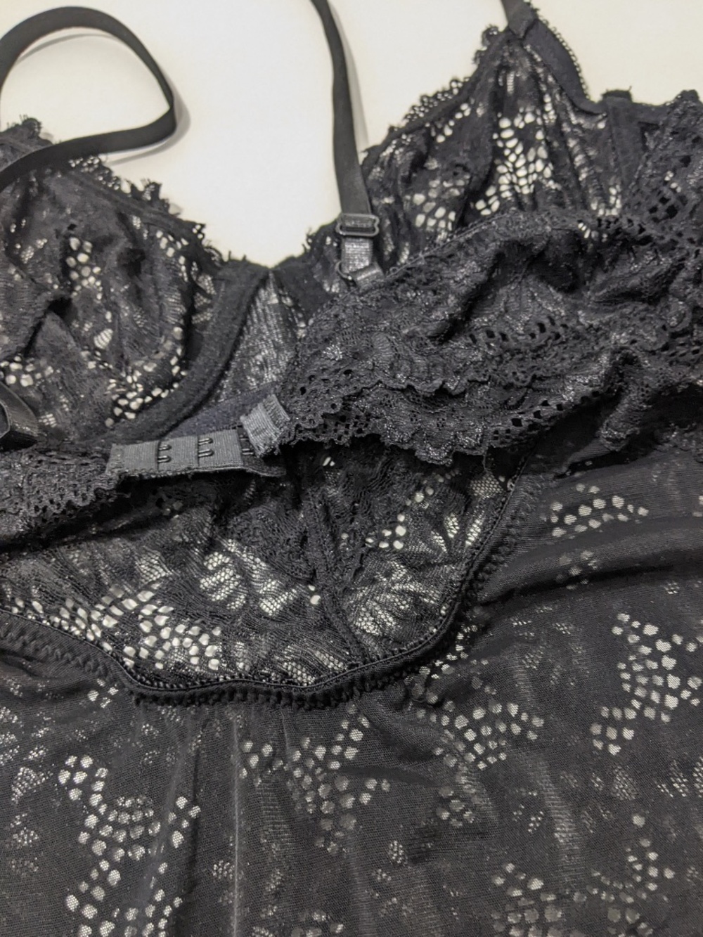 Sheer Black Lace Babydoll Oh La La Cherie View 3